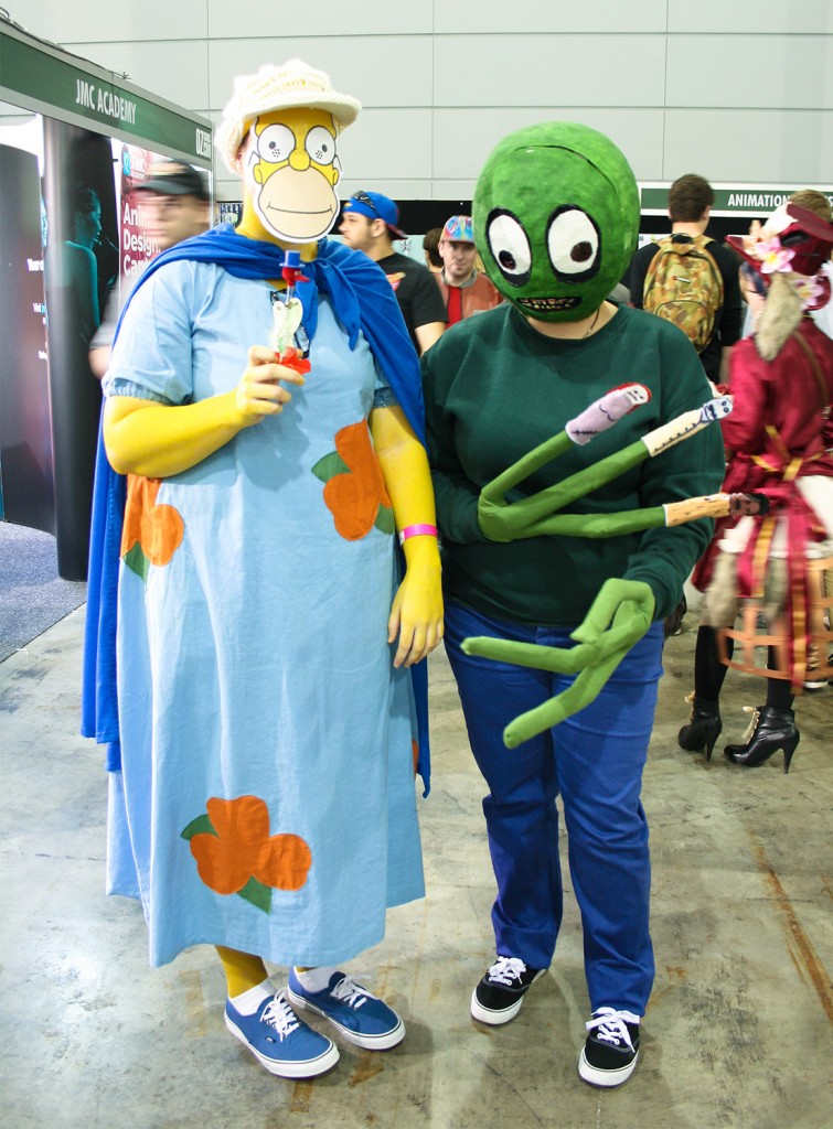 Oz Comic Con Brisbane 2014 - Fat Homer and Salad Fingers