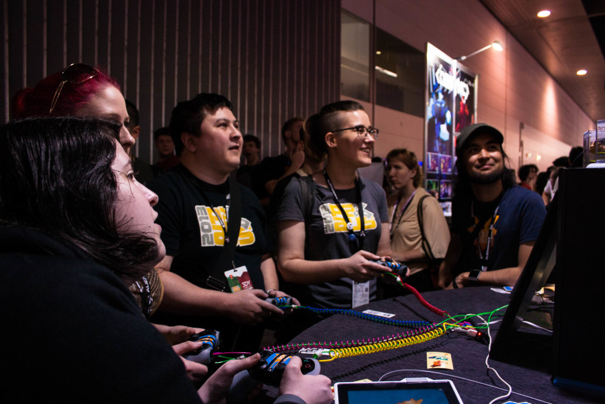 PAX Aus 2015 - People playing Goat Punks