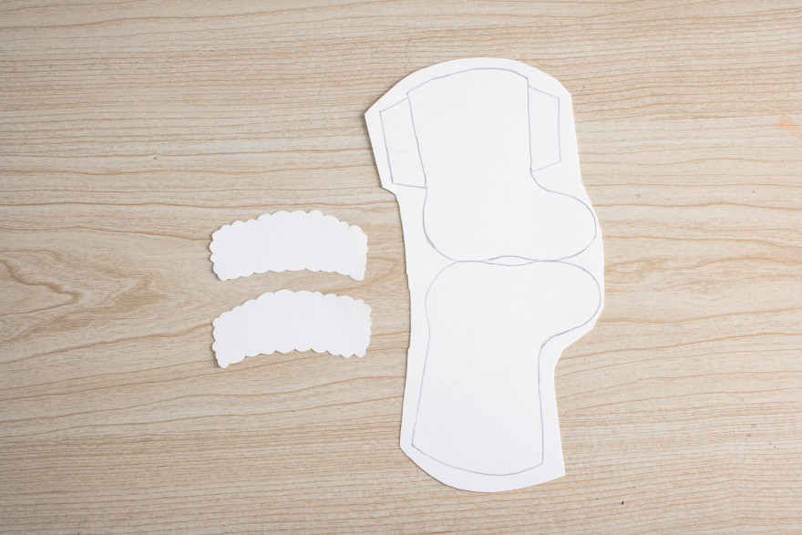 Christmas stocking card - cut out small trim section