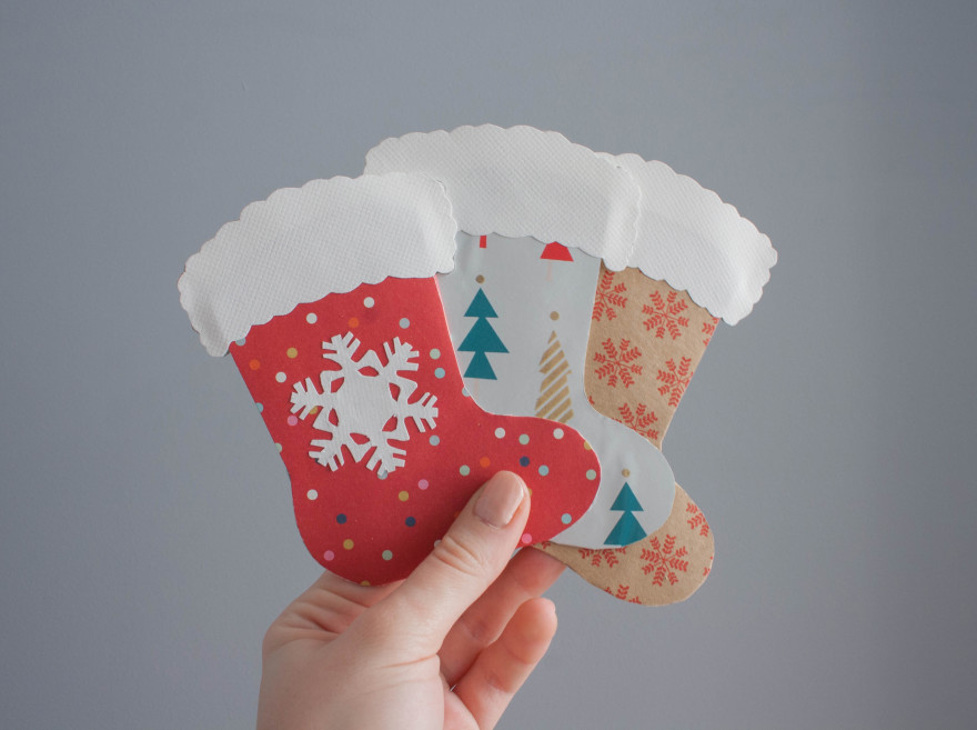 Christmas cards - christmas stocking design
