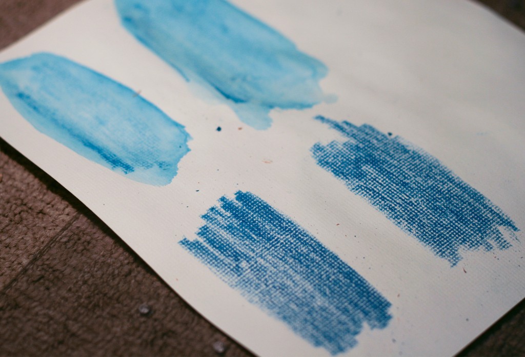 Watercolour christmas cards - watercolour pencil