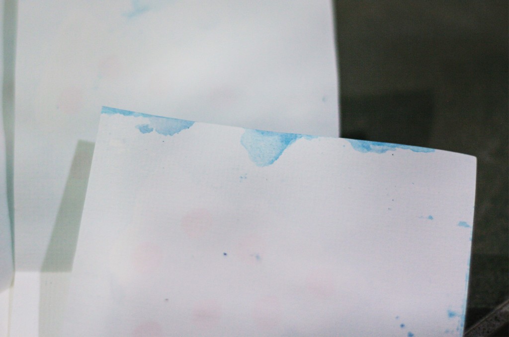 Watercolour christmas cards - watercolour on the inside of the card