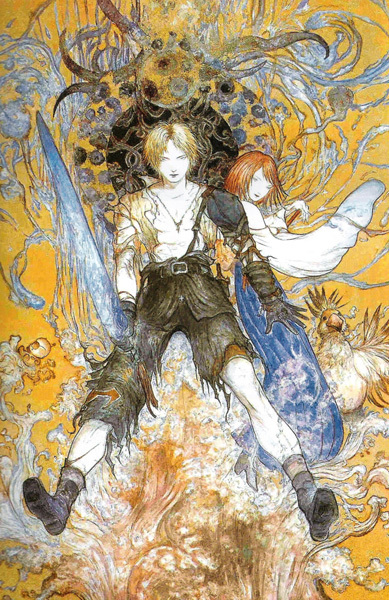 Yoshitaka Amano - Tidus & Yuna