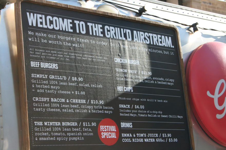 Grill'd Menu