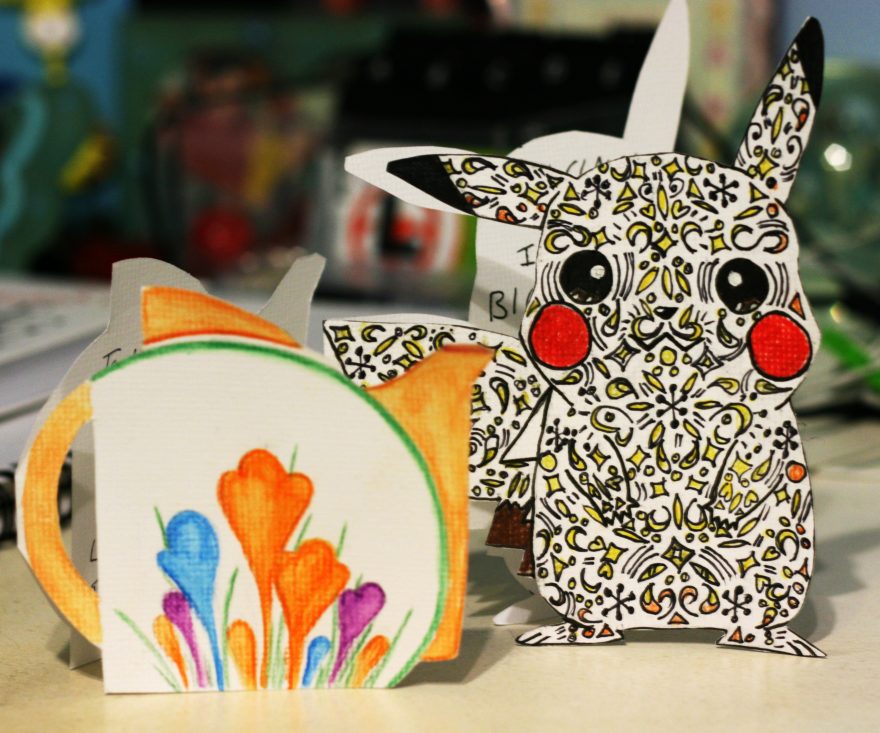 Pikachu and Clarice Cliff Card
