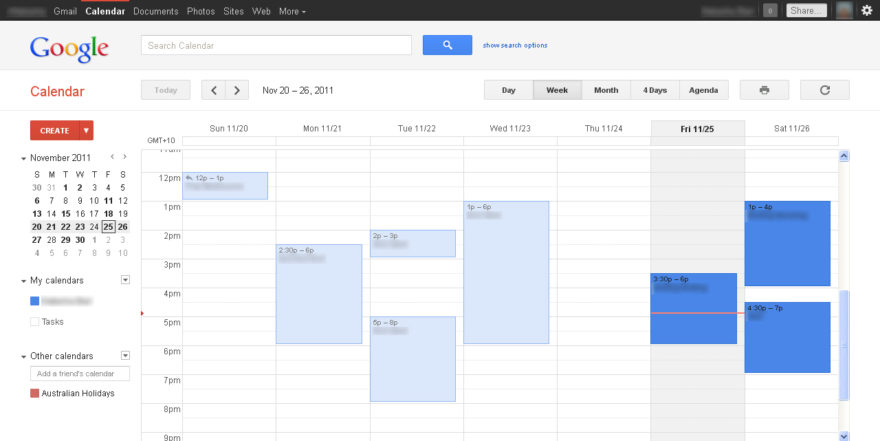 Google Calendar - Active and Inactive events