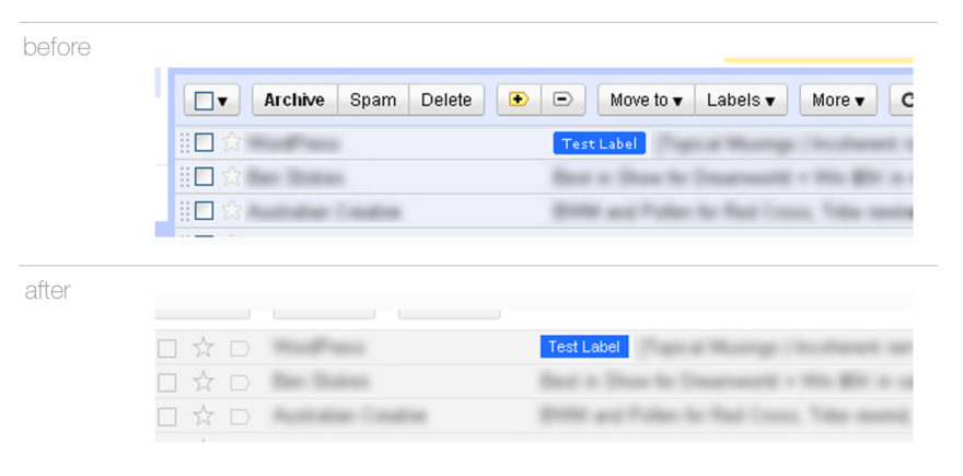 Updated Gmail Icons and labels