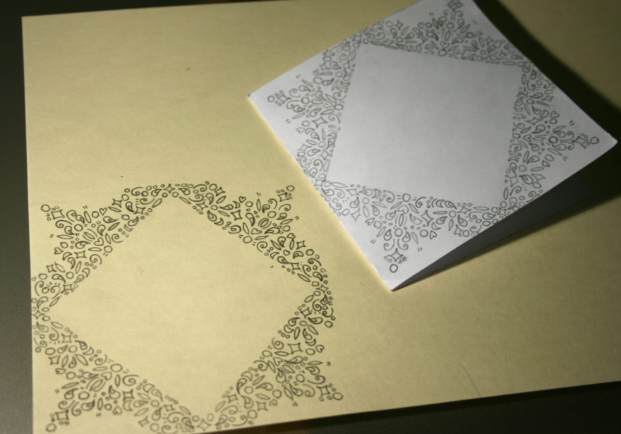 Commissioned Handmade Birthday Cards - Original Pattern and first tracing