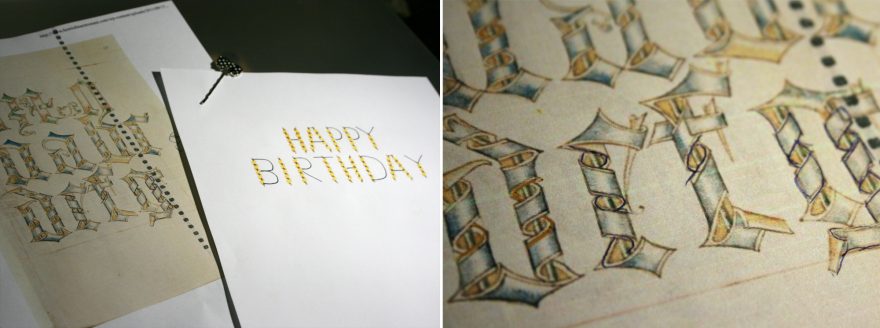 Dad's Birthday Card - Comparing to Original Reference