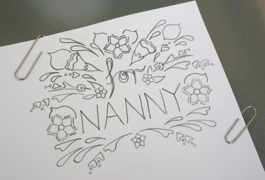 April Birthday Cards - Tracing of Card