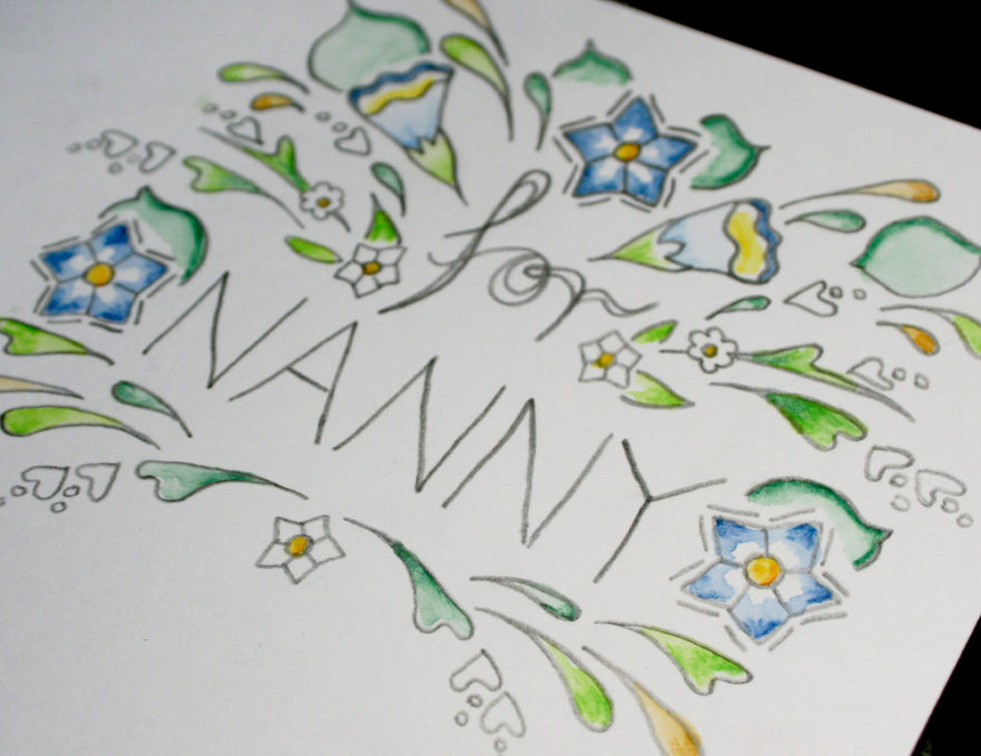 April Birthday Cards - Watercolours Added