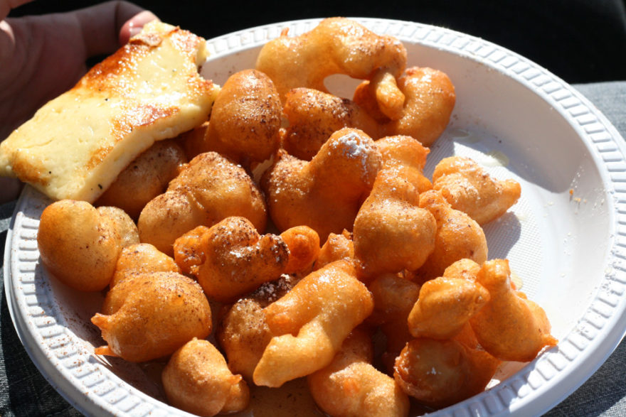 Paniyiri 2012 - honey puffs and haloumi