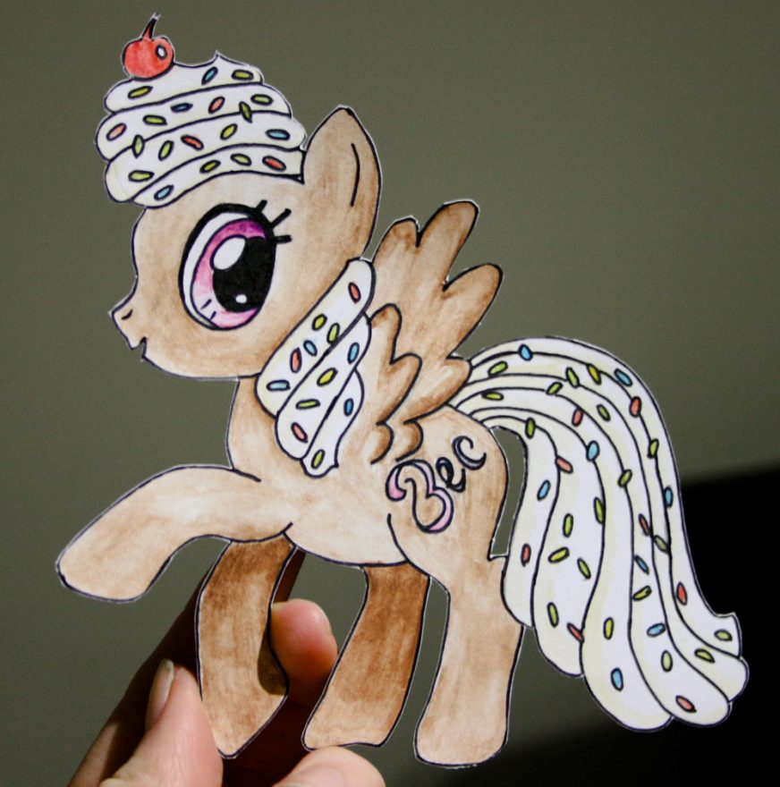 My Little Pony Birthday Card - cut out
