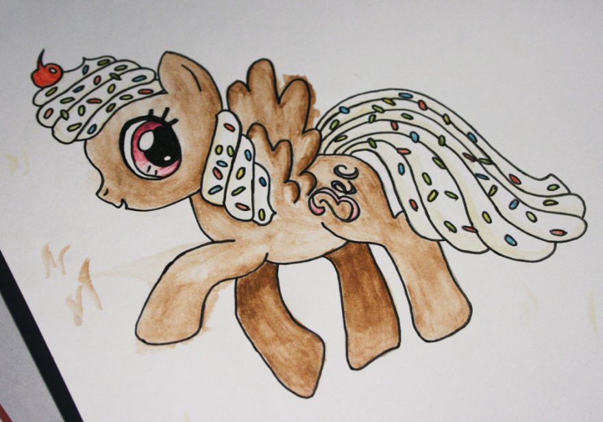 My Little Pony Birthday Card - Inked Outlines