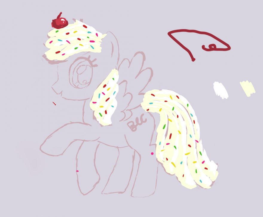 My Little Pony Birthday Card - Original Rough