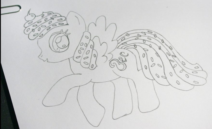 My Little Pony Birthday Card - Outlines