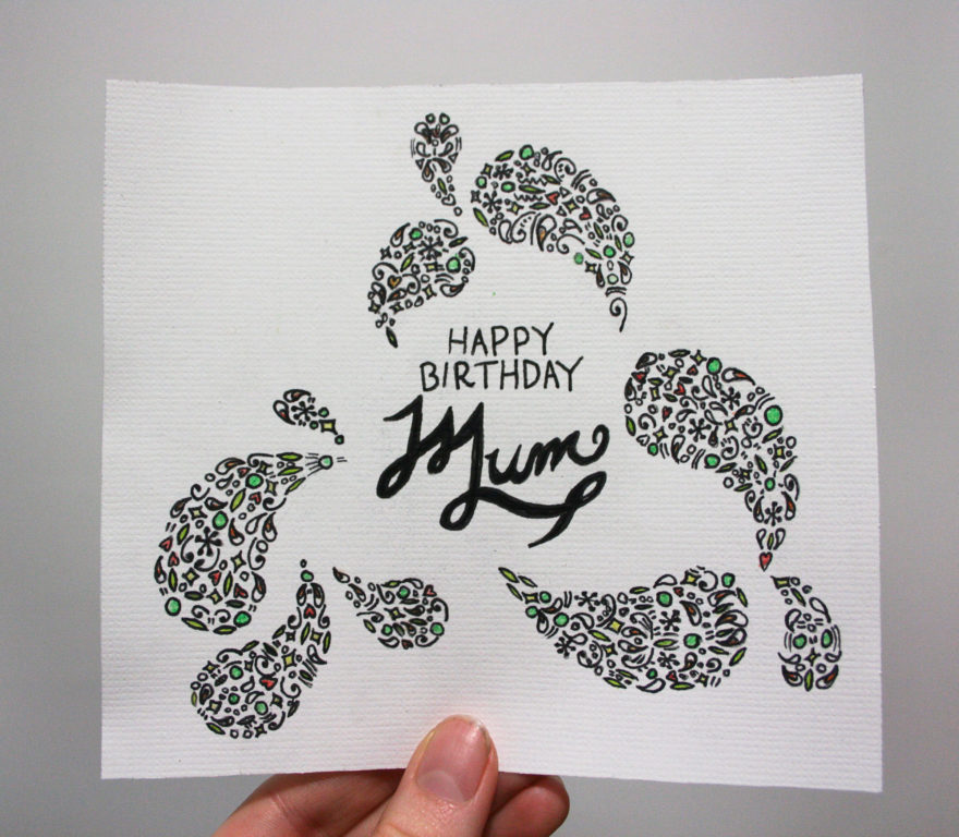 Mum's birthday card - Final card