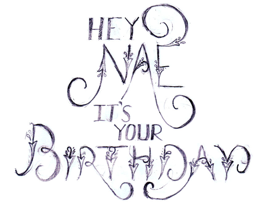 August Birthday Message - Original Sketch