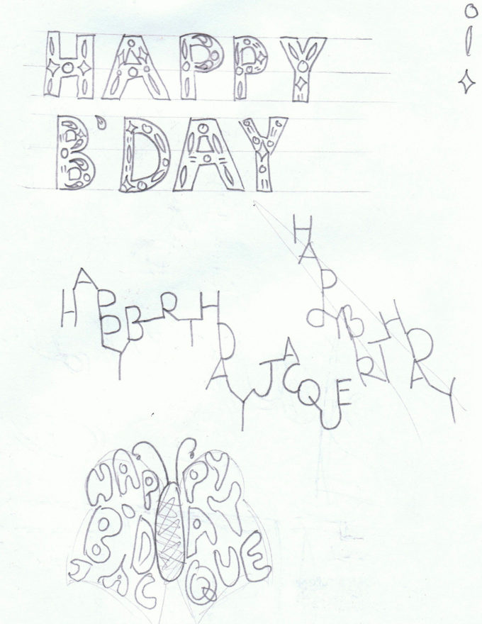 Sketchbook - Jacque's card ideas