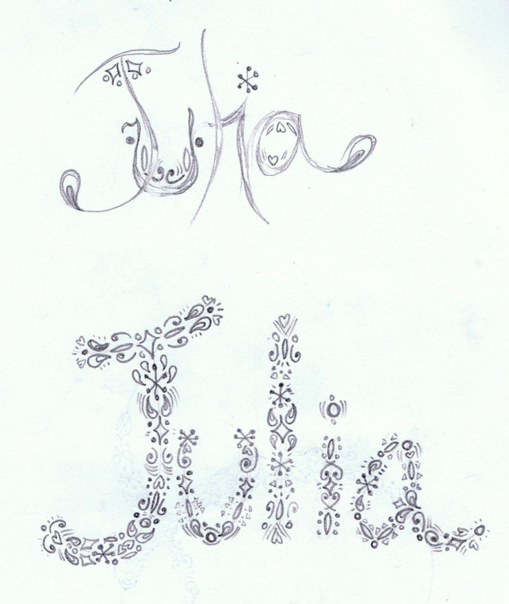 Sketchbook - Julia Birthday font