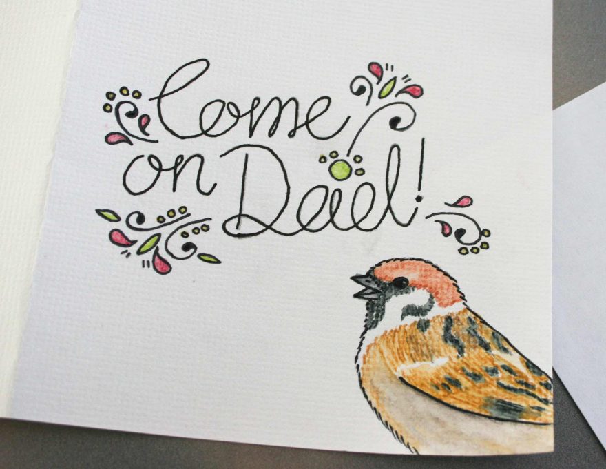 Father's Day Card - Outlines added
