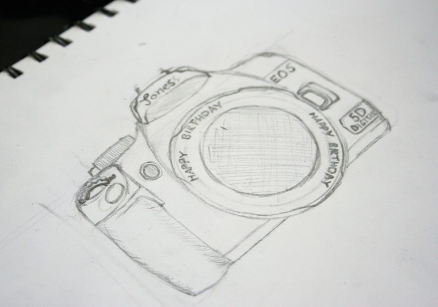 Camera birthday card - Initial Rough