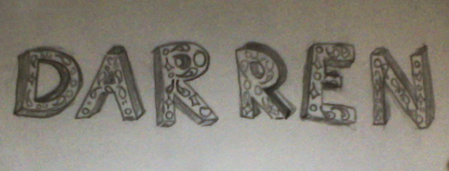 Darren Birthday Message - Original Sketch