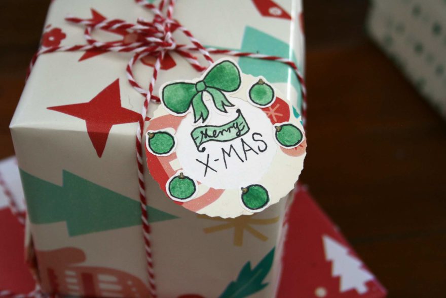 Christmas Gift Tag 2012 - up close