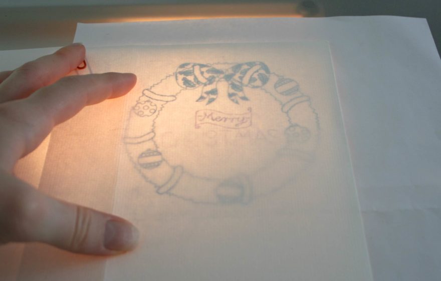 Christmas Cards 2012 - mockup and tracing