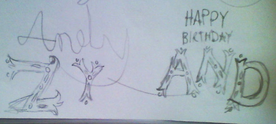 November Birthday Web-pages - Andy Z's web-page typeface sketch