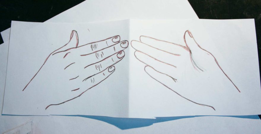 December birthday card - pull tab birthday card original drawing