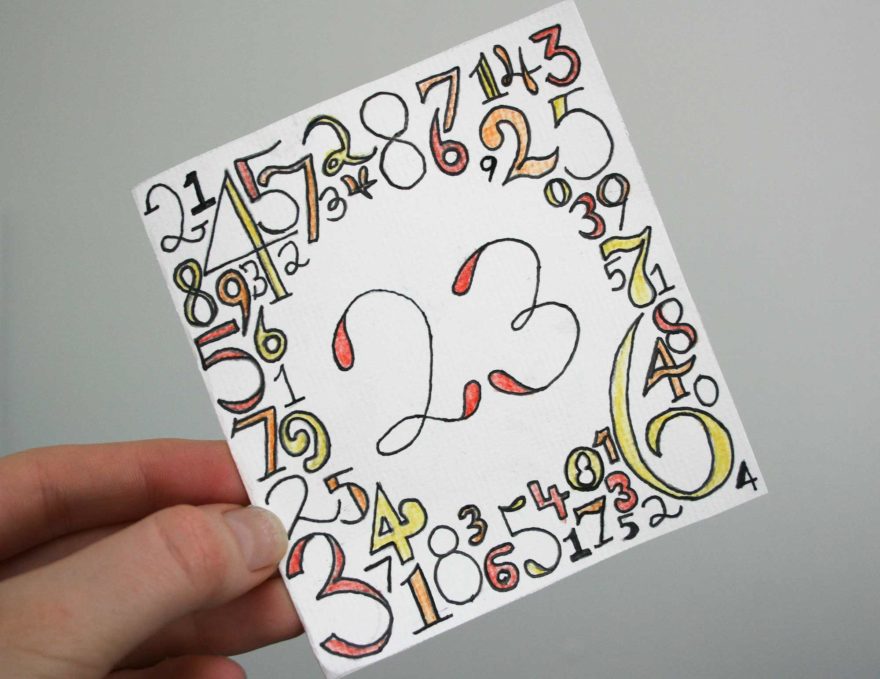 December birthday cards - 23rd birthday card finished