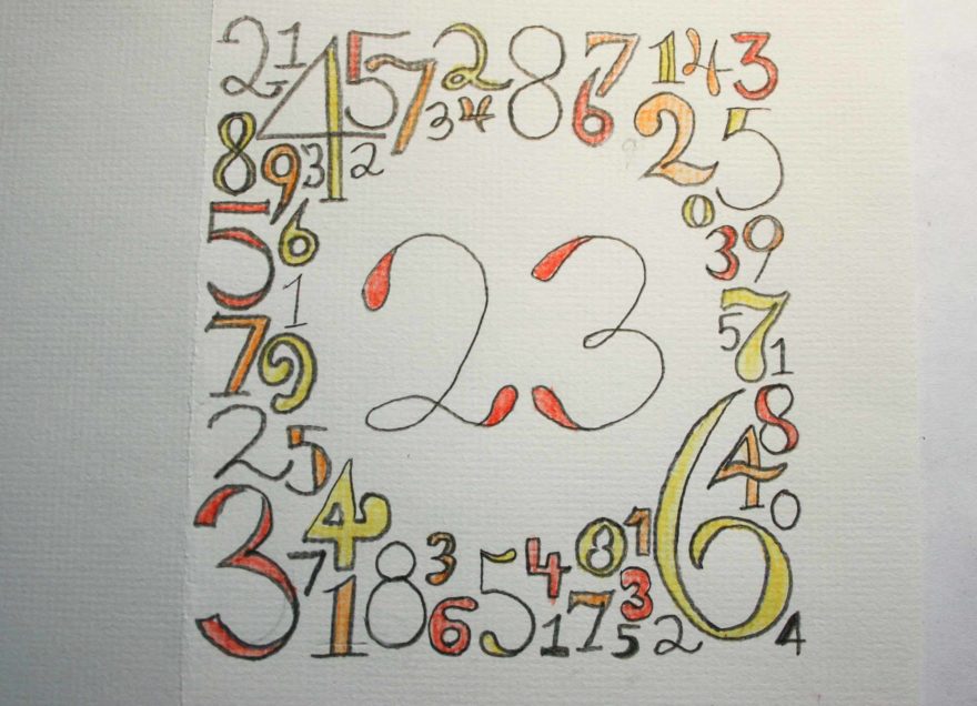 December birthday cards - 23rd brithday card with watercolour