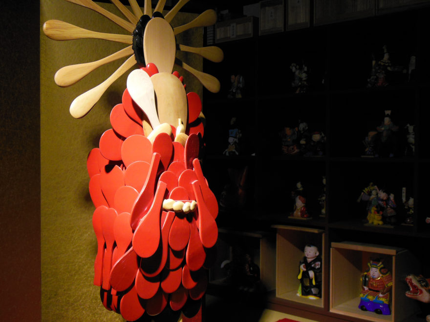 Japan Trip 2013 - Figure made of wooden spoons the House and Living Museum in Osaka