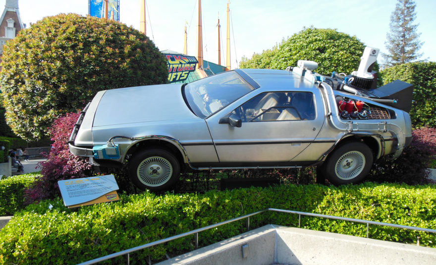 Japan Trip 2013 - DeLorean outside the back to the future ride at universal studios japan in Osaka