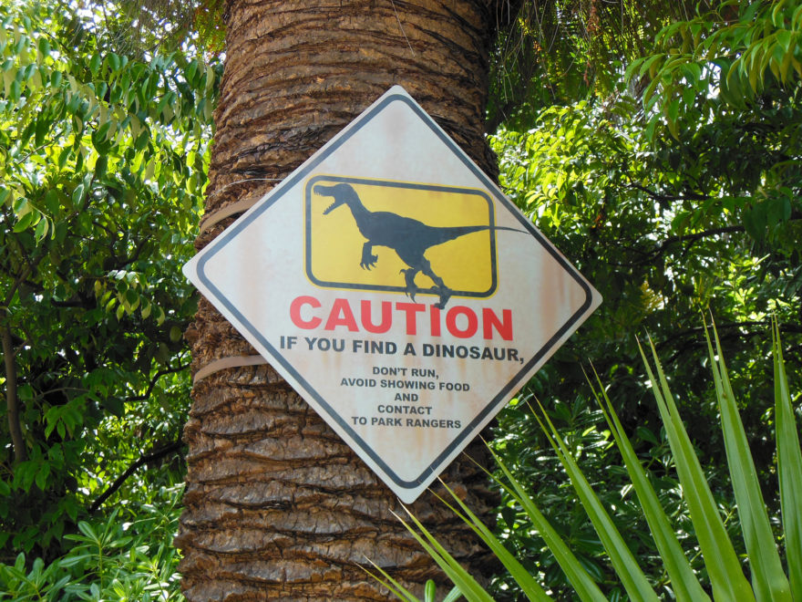 Japan Trip 2013 - Sign in the jurassic park area at Universal Studios Japan in Osaka
