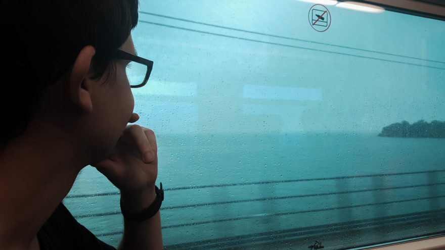Venice - Train out of Venice into Mestre