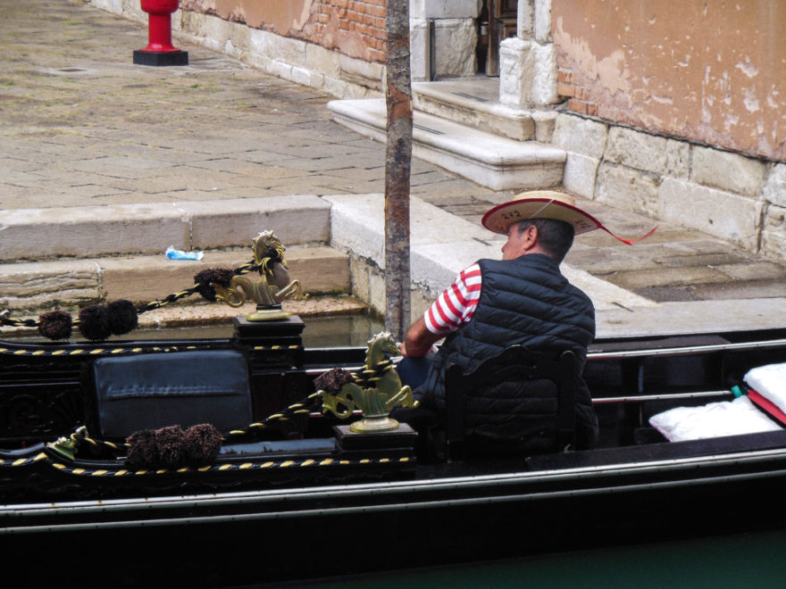 Venice - Main waiting in a gondala