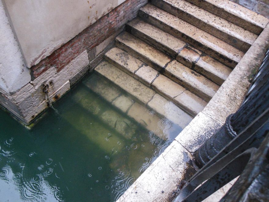 Venice - steps into the canal