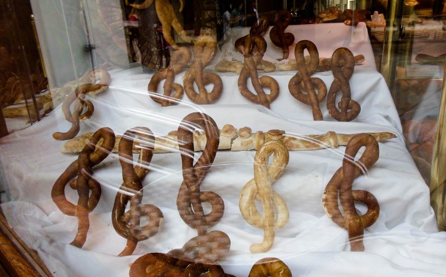 Salzburg, Austria 2016 - Bread in the shape of treble clef
