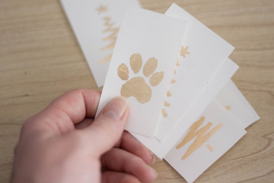 Handmade gold leaf Christmas cards - special editions