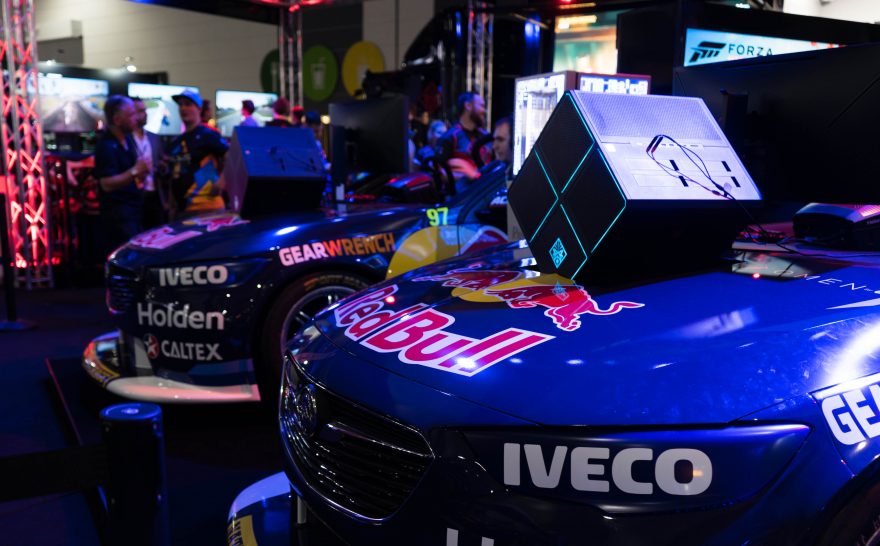 PAX Aus 2018 - Redbull cars with Omen PCs