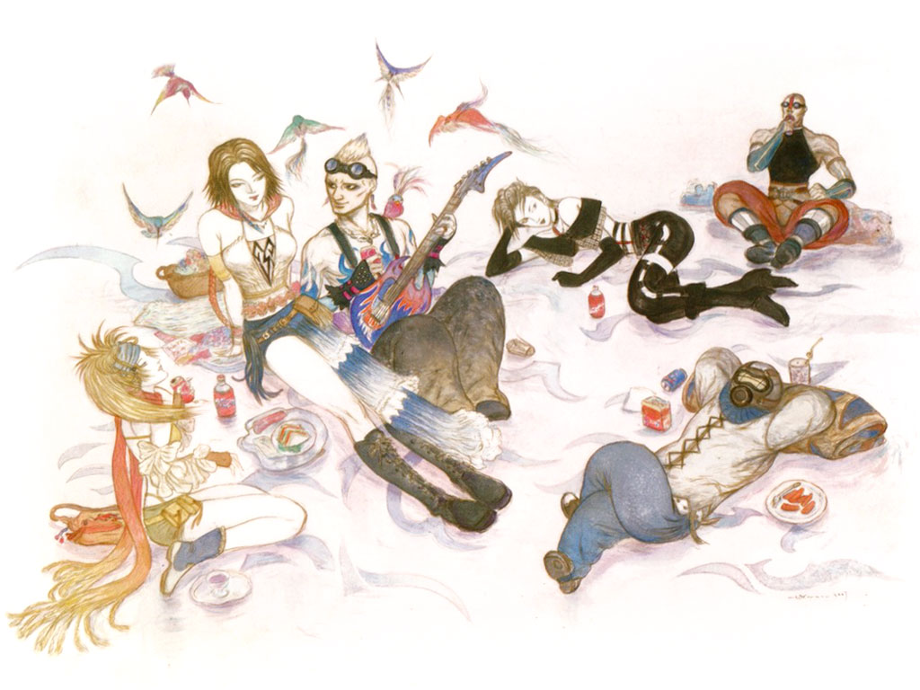 Yoshitaka Amano - FFX-2 Gullwings Team