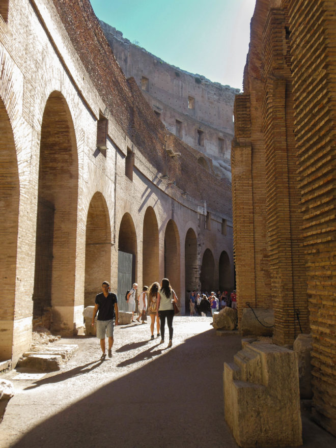 Rome -lower levels of the Colosseum
