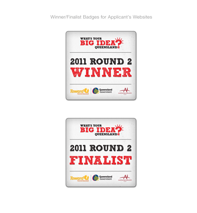 Big Idea - Winner and Finalist Badges