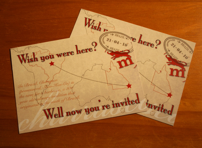 Mundo Churrasco - Opening Night Invitations