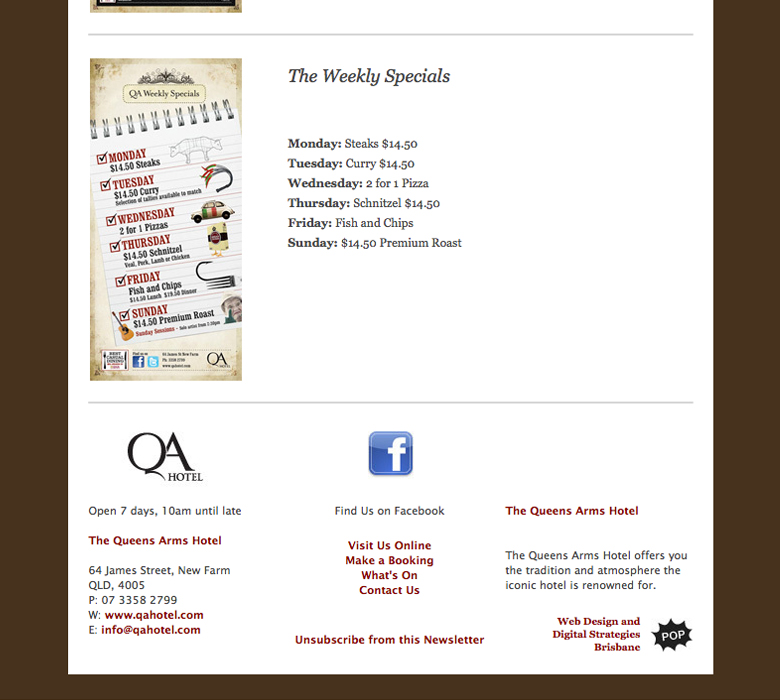 QA Hotel - EDM Design Footer Area