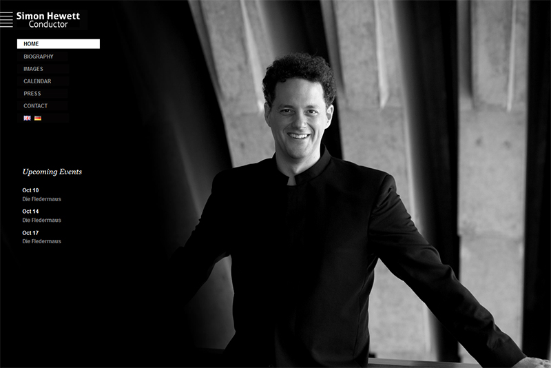 Simon Hewett Website - Homepage