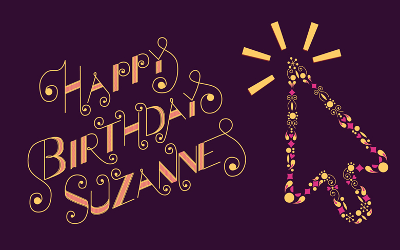 Natasha Barr Card Project - Birthday Message for Suzanne
